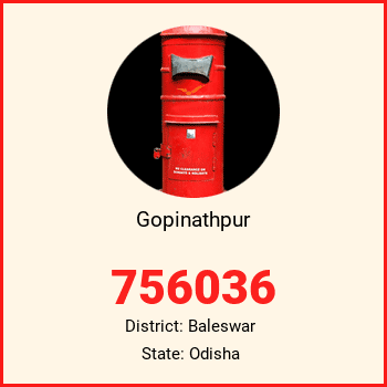 Gopinathpur pin code, district Baleswar in Odisha