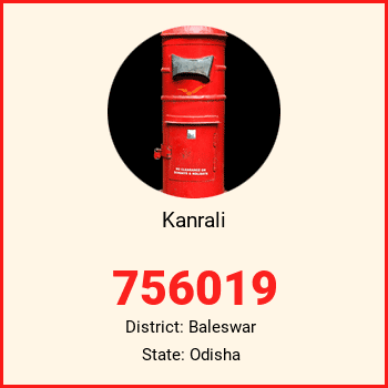 Kanrali pin code, district Baleswar in Odisha