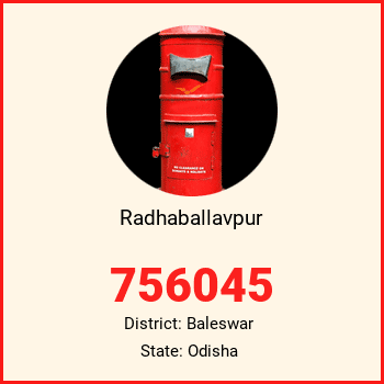 Radhaballavpur pin code, district Baleswar in Odisha