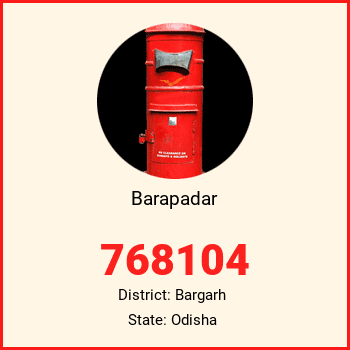 Barapadar pin code, district Bargarh in Odisha