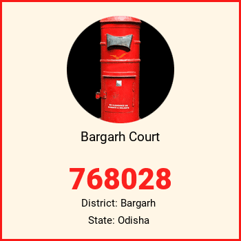 Bargarh Court pin code, district Bargarh in Odisha