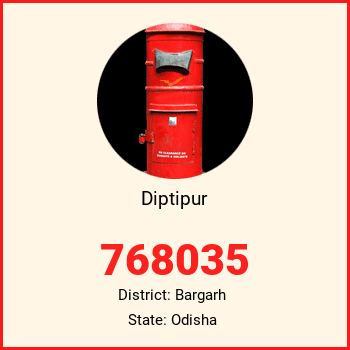 Diptipur pin code, district Bargarh in Odisha
