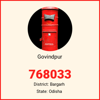 Govindpur pin code, district Bargarh in Odisha