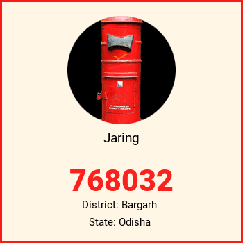 Jaring pin code, district Bargarh in Odisha