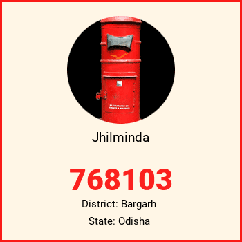 Jhilminda pin code, district Bargarh in Odisha