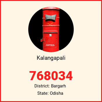 Kalangapali pin code, district Bargarh in Odisha