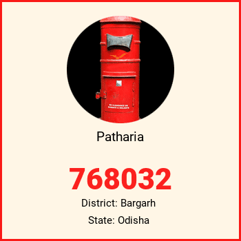 Patharia pin code, district Bargarh in Odisha