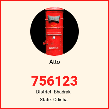 Atto pin code, district Bhadrak in Odisha