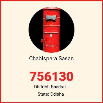 Chabispara Sasan pin code, district Bhadrak in Odisha