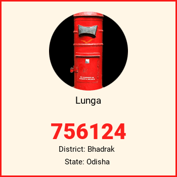 Lunga pin code, district Bhadrak in Odisha