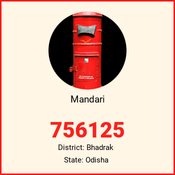 Mandari pin code, district Bhadrak in Odisha
