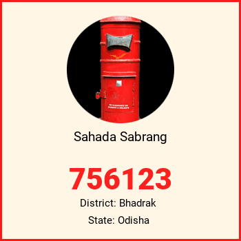 Sahada Sabrang pin code, district Bhadrak in Odisha