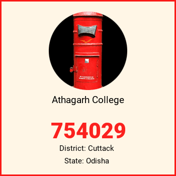 Athagarh College pin code, district Cuttack in Odisha