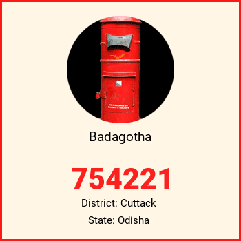 Badagotha pin code, district Cuttack in Odisha