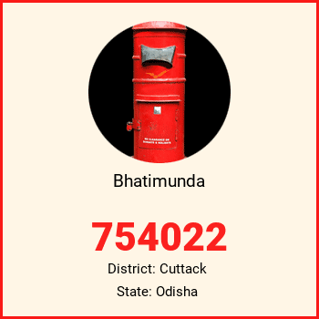 Bhatimunda pin code, district Cuttack in Odisha