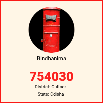 Bindhanima pin code, district Cuttack in Odisha