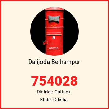 Dalijoda Berhampur pin code, district Cuttack in Odisha