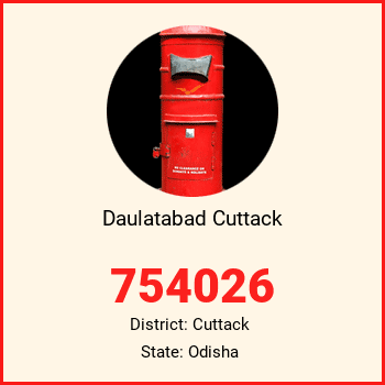 Daulatabad Cuttack pin code, district Cuttack in Odisha