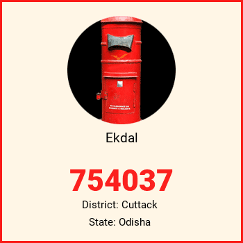 Ekdal pin code, district Cuttack in Odisha