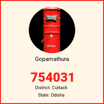 Gopamathura pin code, district Cuttack in Odisha