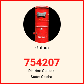 Gotara pin code, district Cuttack in Odisha