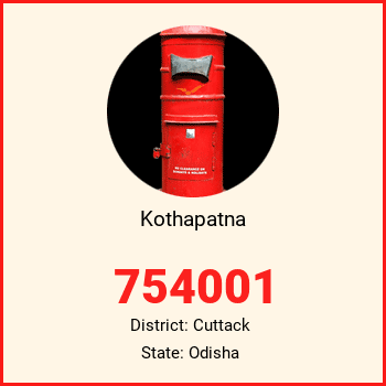 Kothapatna pin code, district Cuttack in Odisha