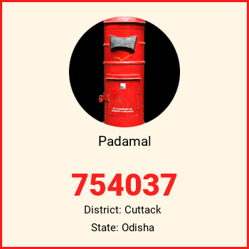 Padamal pin code, district Cuttack in Odisha
