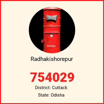 Radhakishorepur pin code, district Cuttack in Odisha