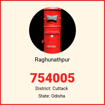 Raghunathpur pin code, district Cuttack in Odisha