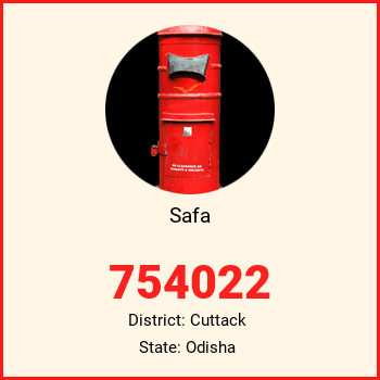 Safa pin code, district Cuttack in Odisha