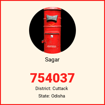 Sagar pin code, district Cuttack in Odisha