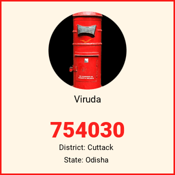 Viruda pin code, district Cuttack in Odisha