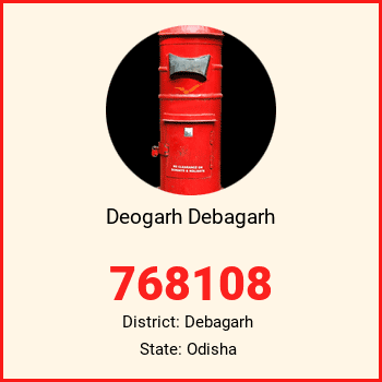 Deogarh Debagarh pin code, district Debagarh in Odisha