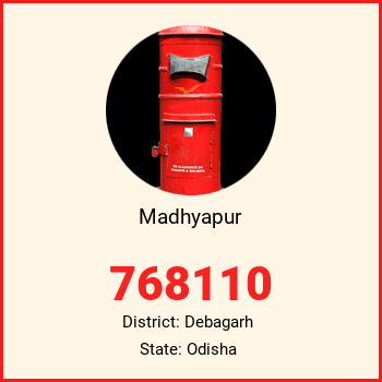 Madhyapur pin code, district Debagarh in Odisha