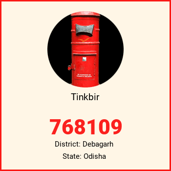 Tinkbir pin code, district Debagarh in Odisha