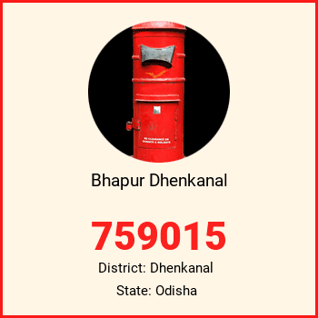 Bhapur Dhenkanal pin code, district Dhenkanal in Odisha