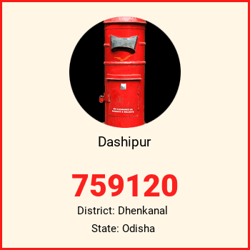 Dashipur pin code, district Dhenkanal in Odisha