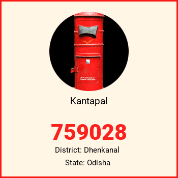 Kantapal pin code, district Dhenkanal in Odisha