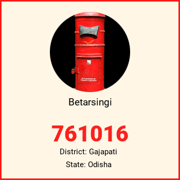 Betarsingi pin code, district Gajapati in Odisha