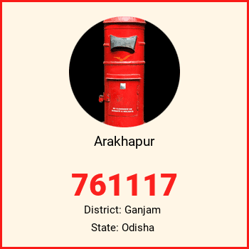Arakhapur pin code, district Ganjam in Odisha