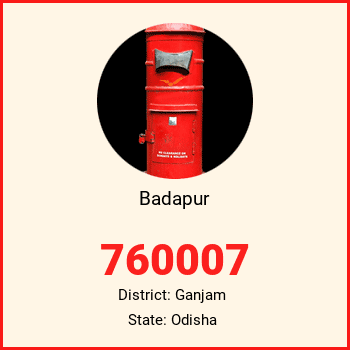 Badapur pin code, district Ganjam in Odisha