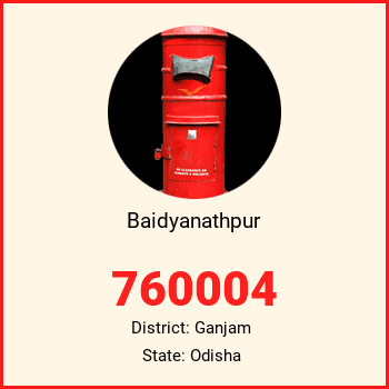 Baidyanathpur pin code, district Ganjam in Odisha