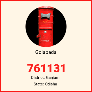 Golapada pin code, district Ganjam in Odisha