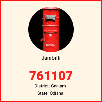 Janibilli pin code, district Ganjam in Odisha