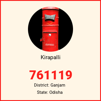 Kirapalli pin code, district Ganjam in Odisha