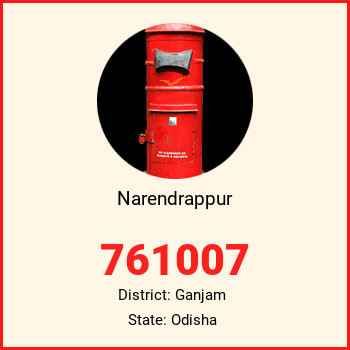 Narendrappur pin code, district Ganjam in Odisha