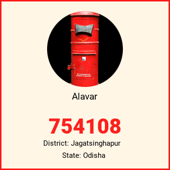 Alavar pin code, district Jagatsinghapur in Odisha