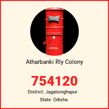 Atharbanki Rly Colony pin code, district Jagatsinghapur in Odisha