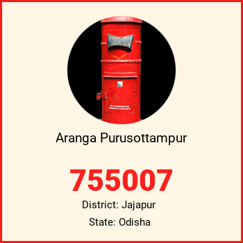 Aranga Purusottampur pin code, district Jajapur in Odisha