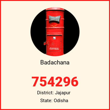 Badachana pin code, district Jajapur in Odisha